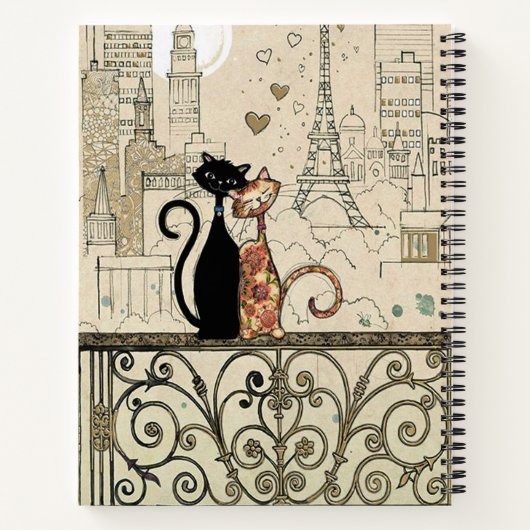 Twee katten in liefde notitieboek (Achterkant)