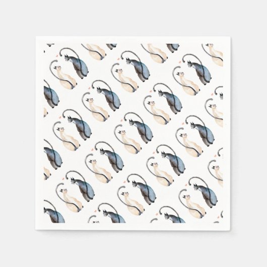 Twee katten in liefde servetten (Voorkant)