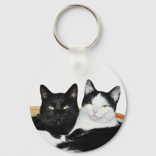 Twee katten in liefde sleutelhanger