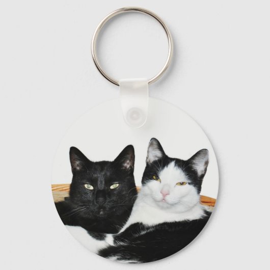 Twee katten in liefde sleutelhanger (Voorkant)