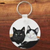 Twee katten in liefde sleutelhanger (Voorkant)