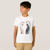 Twee katten in liefde t-shirt (Voorkant volledig)