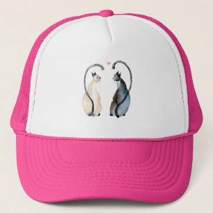 Twee katten in liefde trucker pet