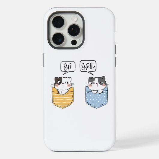 twee katten iPhone hoesje (Achterkant)