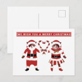 Twee Katten Kerst Vakantie Briefkaarten (Voorkant / Achterkant)