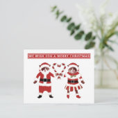 Twee Katten Kerstkaarten Briefkaart (Staand voorkant)