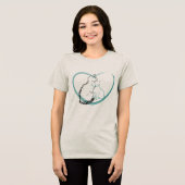 Twee katten knuffelen Tri-Blend shirt (Voorkant volledig)