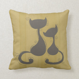 Twee katten kussen
