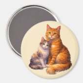 Twee Katten Magneet (Voorkant / Achterkant)