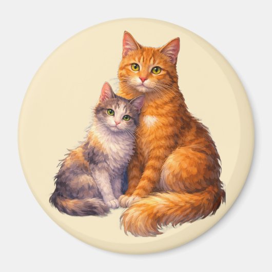 Twee Katten Magneet (Voorkant)