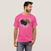 Twee katten maken hart t-shirt (Voorkant volledig)