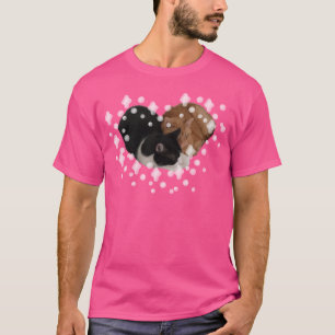 Twee katten maken hart t-shirt
