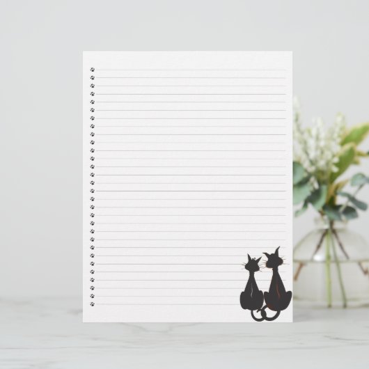 Twee katten met briefhoofd (Staand voorkant)