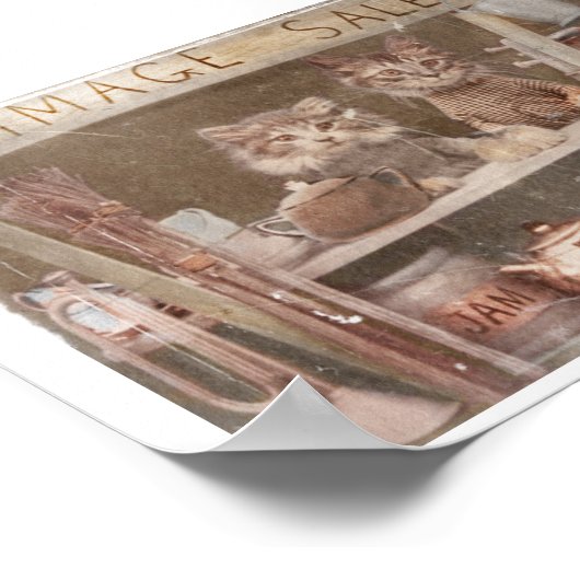 Twee Katten met een roamingverkoop Poster (Hoek)
