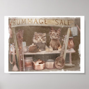 Twee Katten met een roamingverkoop Poster