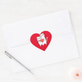 Twee katten met een rood hart sticker (Envelop)