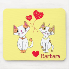 Twee katten muismat