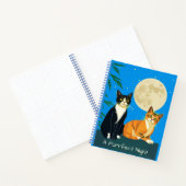 Twee katten onder de Volle Maan Dagboek Notitieboek (Binnen)