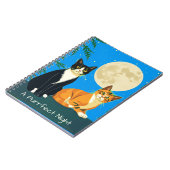 Twee katten onder de volle maan notitieboek (Linkerzijde)