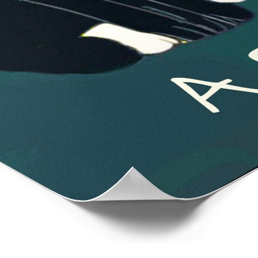 Twee katten onder de volle maan poster (Hoek)