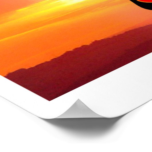 Twee katten op Sunset Art Print (Hoek)