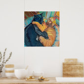 Twee katten poster (Keuken)