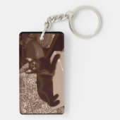 Twee katten sleutelhanger (achterkant)