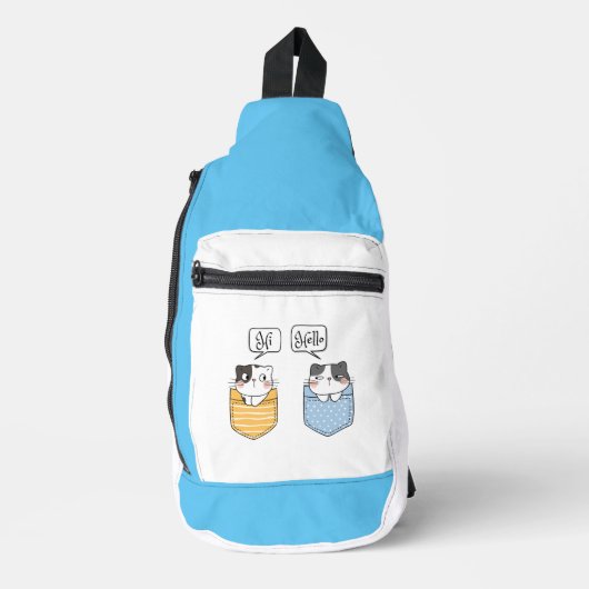 twee katten sling bag (Voorkant)