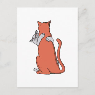 Twee katten sluiten vriendschap briefkaart
