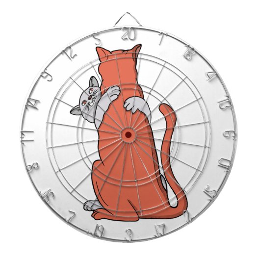 Twee katten sluiten vriendschap dartbord (Voorkant)