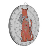 Twee katten sluiten vriendschap dartbord (Voorkant Links)