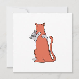 Twee katten sluiten vriendschap feestdagenkaart