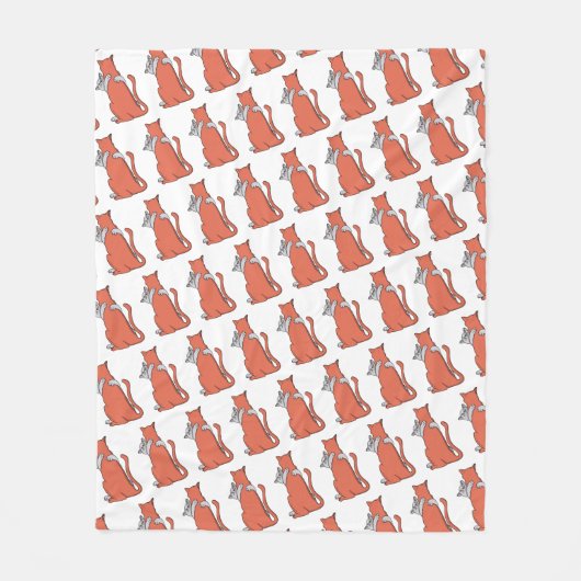 Twee katten sluiten vriendschap fleece deken (Voorkant)