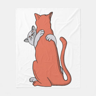 Twee katten sluiten vriendschap fleece deken