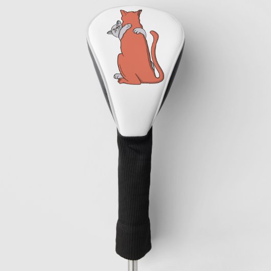 Twee katten sluiten vriendschap golfheadcover (Voorkant)