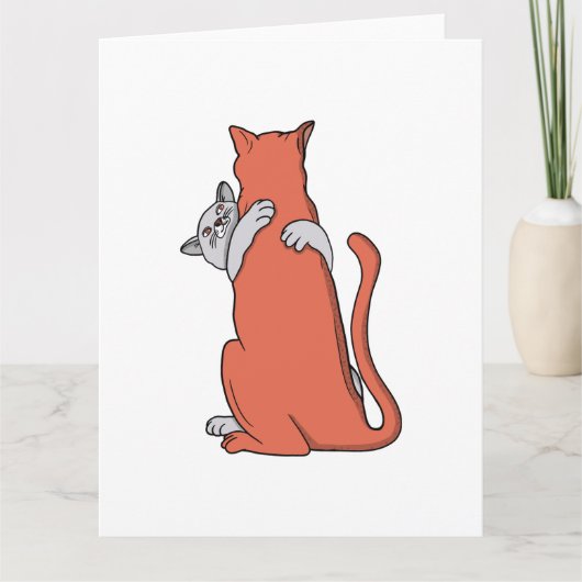 Twee katten sluiten vriendschap kaart (Voorkant)