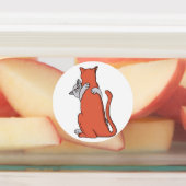 Twee katten sluiten vriendschap labels (Aangebracht)