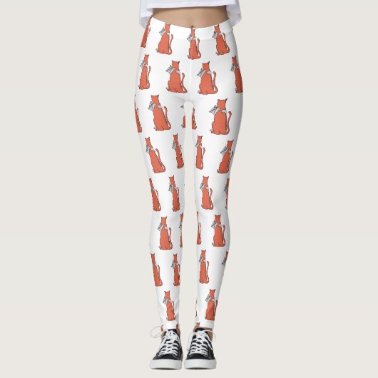 Twee katten sluiten vriendschap leggings (Voorkant)