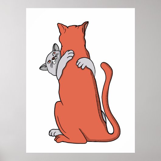 Twee katten sluiten vriendschap poster (Voorkant)