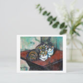 Twee katten, Suzanne Valadon Briefkaart (Staand voorkant)
