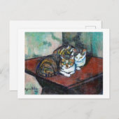 Twee katten, Suzanne Valadon Briefkaart (Voorkant / Achterkant)