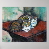 Twee katten, Suzanne Valadon Poster (Voorkant)