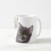 Twee katten - tabby en tortie koffiemok (Voorkant rechts)