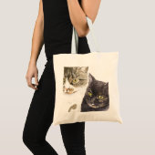 Twee katten - tabby en tortie tote bag (Voorkant (product))