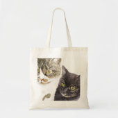 Twee katten - tabby en tortie tote bag (Voorkant)