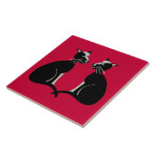 twee katten tegeltje (Zijkant)