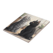 Twee katten tegeltje (Zijkant)