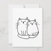 Twee katten Tekening Notitiekaartje (Voorkant)