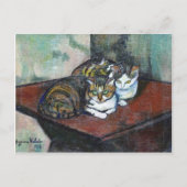 Twee katten van Suzanne Valadon Briefkaart (Voorkant)