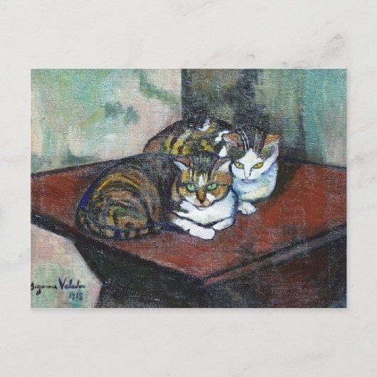 Twee katten van Suzanne Valadon Briefkaart (Voorkant)